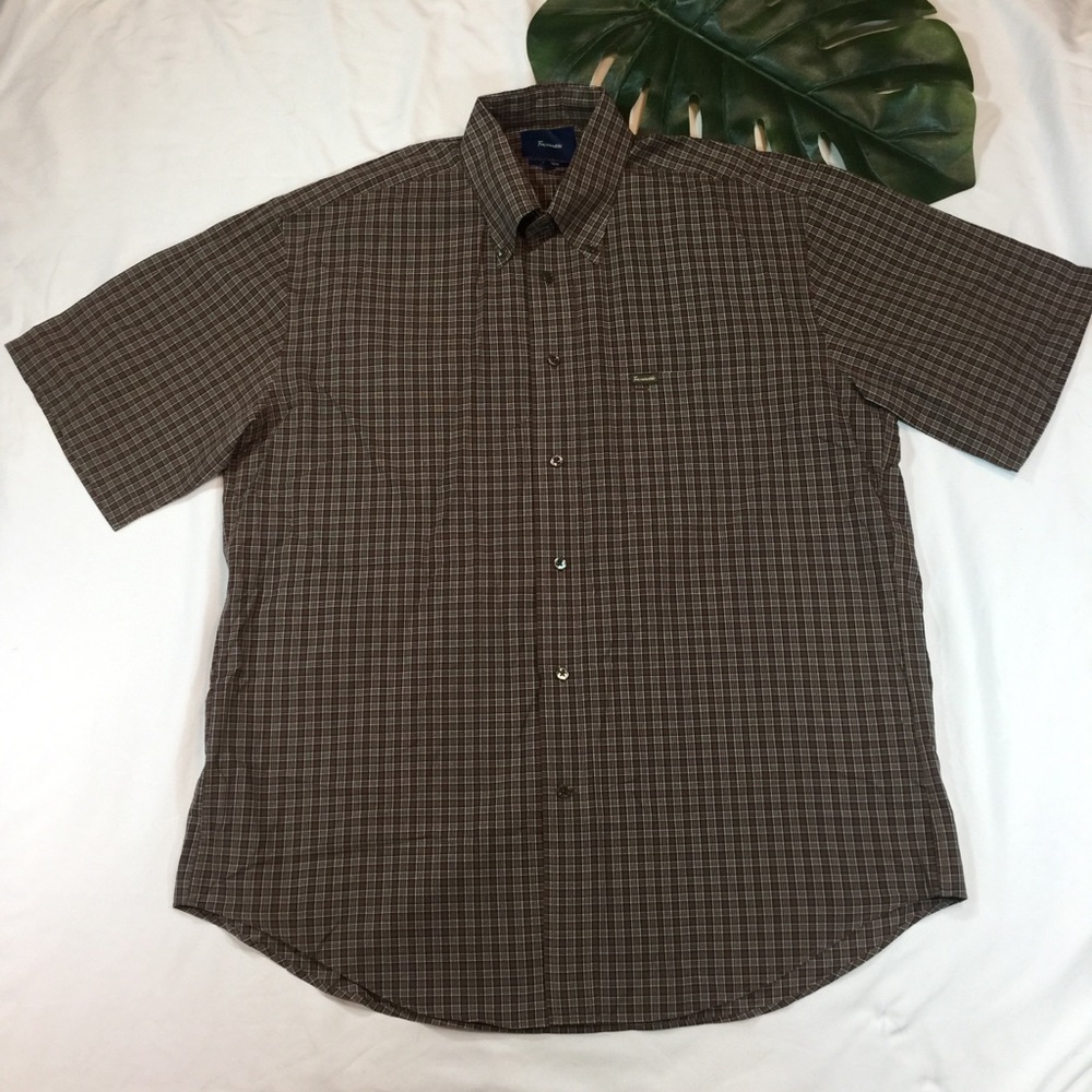 FACONNABLE | Classique plaid short sleeve shirt